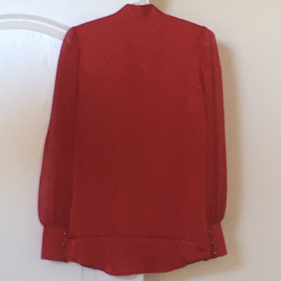 Satin red blouse - Picture 2 of 3